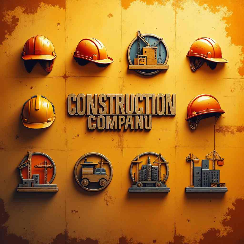 Constructions company logo vector graphics design